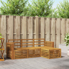 Berkfield Outdoor Sofa Set 4 pcs Natural