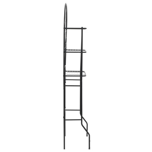 Berkfield Toilet Rack Black 60x33x174 cm 2