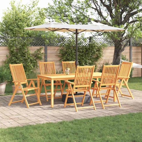 Berkfield Garden Dining Set Folding 7 pcs Brown Solid Acacia Wood