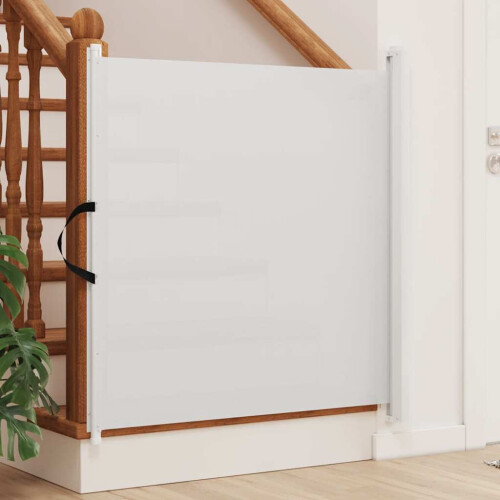 Berkfield Retractable Pet Gate White 102.5x125 cm