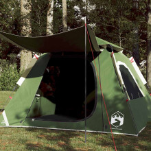 Berkfield Camping Tent Dome 4-Person Green Quick Release