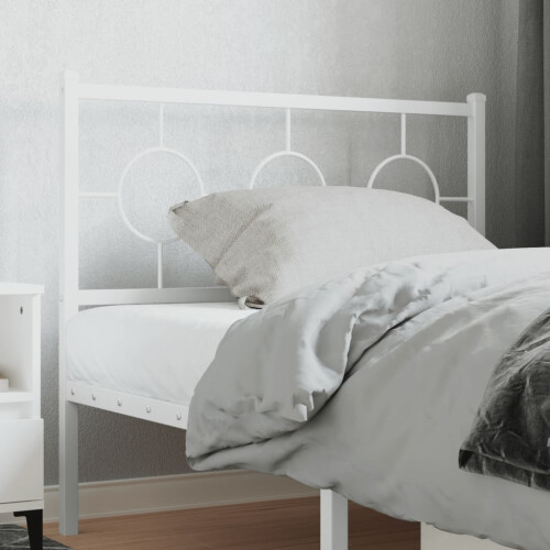 Berkfield Metal Replace Headboard White 100 cm