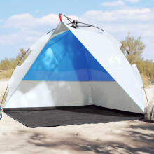 Berkfield Beach Tent Azure Blue Quick Release Waterproof
