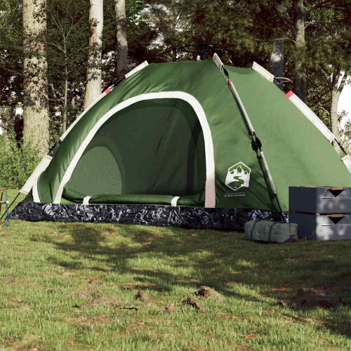 Berkfield Camping Tent 5-Person Green Quick Release