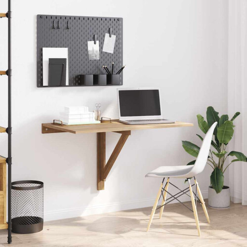 Berkfield Folding Wall Table Oak 100x60 cm 2