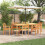 Berkfield Garden Dining Set 9 pcs Brown Solid Acacia Wood 1