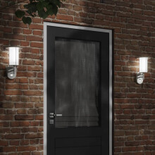 Berkfield Outdoor Wall Lights with Sensors 2pcs Silver Stainless Steel