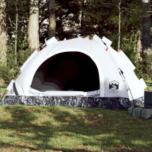 Berkfield Camping Tent 2-Person White Blackout Fabric Quick Release