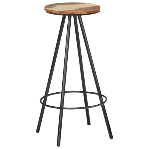 Berkfield Bar Stools 4 pcs Solid Reclaimed Wood 1