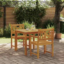 Berkfield Garden Dining Set 3 pcs Brown Solid Acacia wood