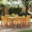 Berkfield Garden Dining Set 7 pcs Brown Solid Acacia Wood 1