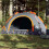 Berkfield Camping Tent 3-Person Grey and Orange Quick Release 1