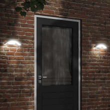Berkfield Outdoor LED Wall Lights with Sensors 2pcs White Die-cast Aluminium