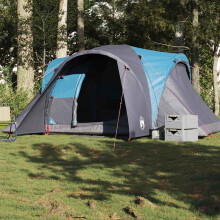 Berkfield Family Tent Dome 6-Person Blue Waterproof