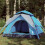 Berkfield Camping Tent Dome 4-Person Blue Quick Release 1