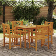 Berkfield Garden Dining Set 5 pcs Brown Solid Acacia wood