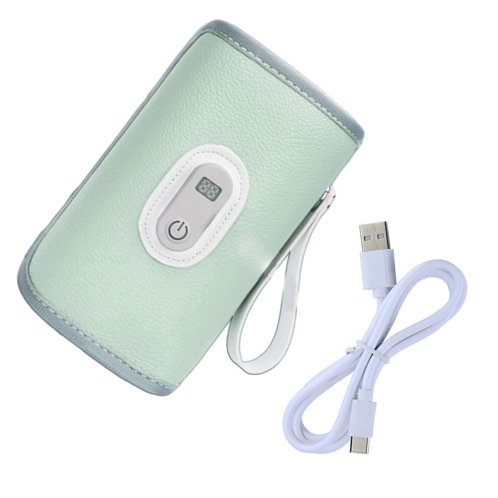 Portable Baby Bottle Warmer with Digital Display, Constant Temperature Control, Travel USB Sleeve for Milk