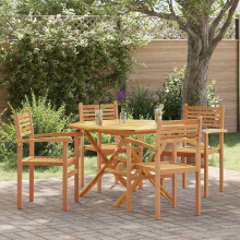 Berkfield Chair 4 pcs Brown 56 x 55 x 90.5 cm Solid Teak Wood