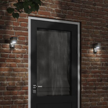 Berkfield Outdoor Wall Light with Sensor Black Die-cast Aluminium