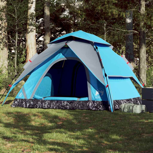 Berkfield Camping Tent Dome 5-Person Blue Quick Release