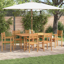 Berkfield Chair 6 pcs Brown 56 x 55 x 90.5 cm Solid Teak Wood
