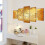 Canvas Wall Print Set World Map 200 x 100 cm 2