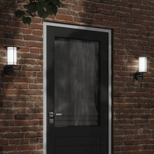 Berkfield Outdoor Wall Lights 2pcs Black Stainless Steel