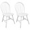 Berkfield Dining Chairs 2 pcs White Solid Rubber Wood 2