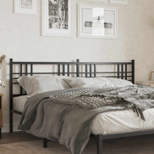 Berkfield Metal Replace Headboard Black 200cm