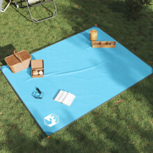 Berkfield Picnic Blanket with Pegs Blue 205x155 cm