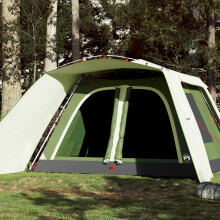 Berkfield Family Tent with Porch 9-Person Green Quick Release