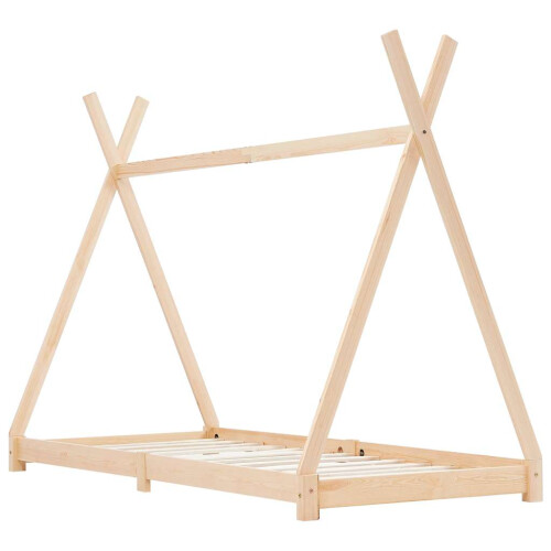 Berkfield Kids Bed Frame Solid Pine Wood 70x140 cm 1