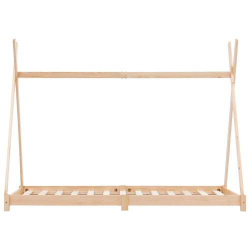 Berkfield Kids Bed Frame Solid Pine Wood 70x140 cm 2