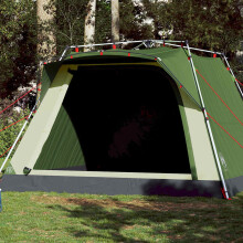 Berkfield Camping Tent Cabin 4-Person Green Quick Release