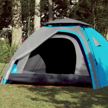Berkfield Camping Tent Dome 4-Person Blue Quick Release