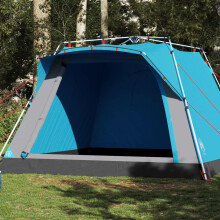 Berkfield Camping Tent Cabin 4-Person Blue Quick Release