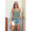 Casual Spaghetti Strap Cami Dark Green M 5