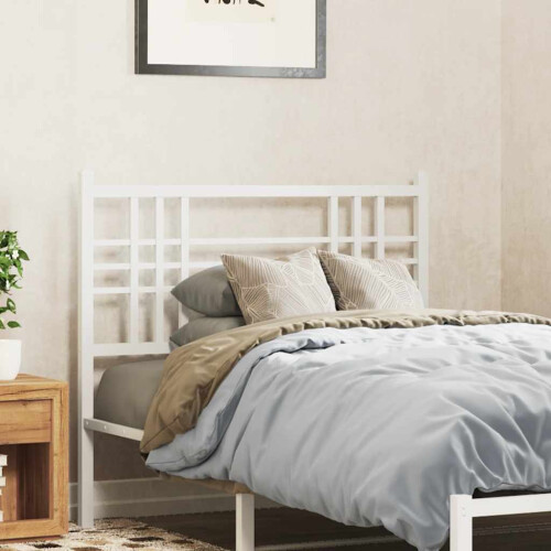 Berkfield Metal Replace Headboard White 100cm