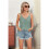 Casual Spaghetti Strap Cami Dark Green M 6