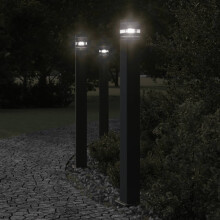 Berkfield Outdoor Floor Lamp Black 110 cm Aluminium