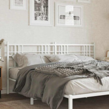 Berkfield Metal Replace Headboard White 200cm