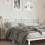 Berkfield Metal Replace Headboard White 200cm 1