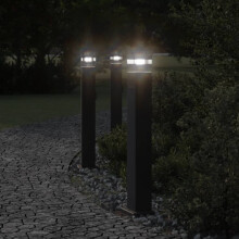 Berkfield Outdoor Floor Lamp with Outlet Black 80 cm Aluminium