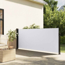 Berkfield Retractable Side Awning White 117x300 cm
