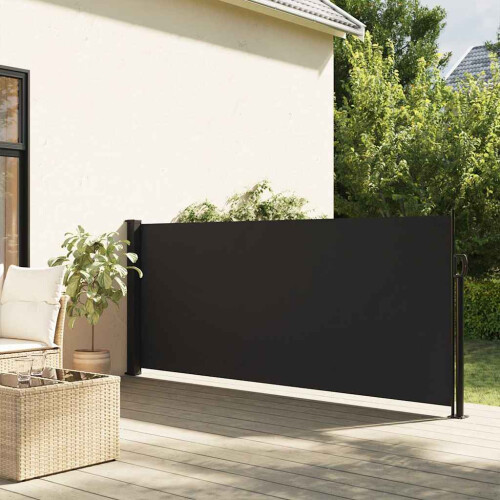 Berkfield Retractable Side Awning Black 100x300 cm