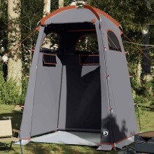 Berkfield Shower Tent Grey and Orange Waterproof