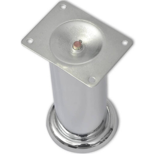 4 Round Sofa Legs Chrome 180 mm 2