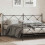 Berkfield Metal Replace Headboard Black 200cm 1