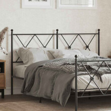 Berkfield Metal Replace Headboard Black 137cm