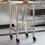 Berkfield Kitchen Work Table with Wheels 55x55x85 cm Stainless Steel 1